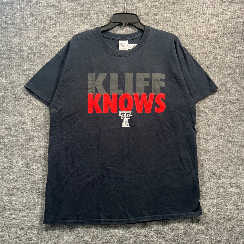 Gildan Texas Tech Red Raiders Kliff Knows Air Raid Swagger T-Shirt Black Large